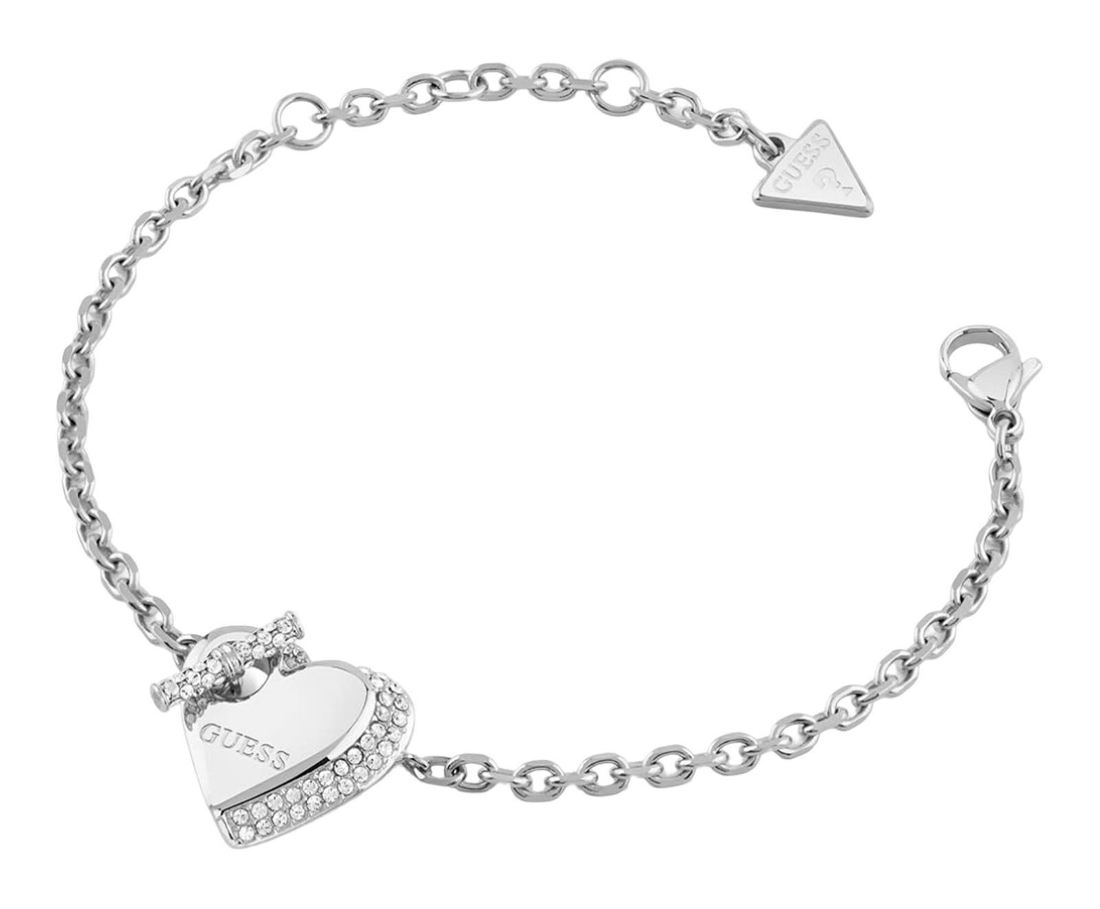 Guess Gliederarmband 17mm T-Bar Heart Bracelet