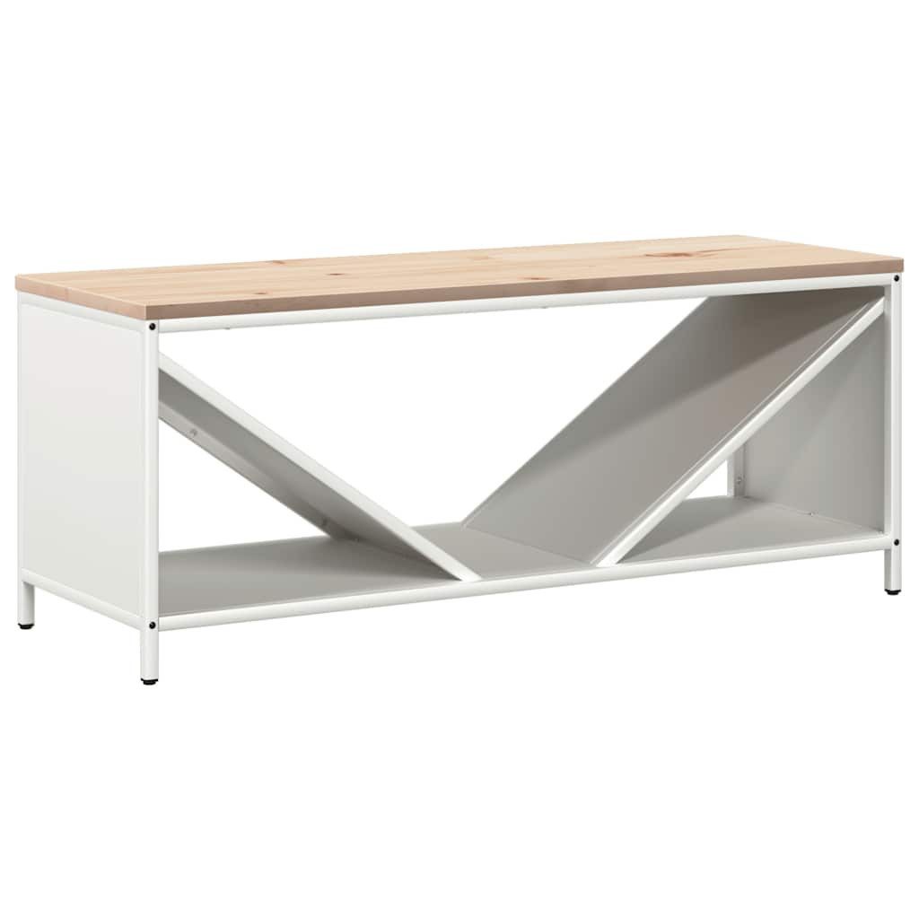 vidaXL Kaminholzregal Brennholzregal mit Holzplatte Weiß 100,5x35,5x40 cm günstig online kaufen