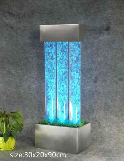 JVmoebel Trennwandplatten, Wassersäule Wasserwand Brunnen Led Beleuchtung Wasserspiel
