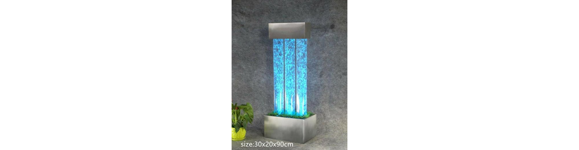 JVmoebel Trennwandplatten, Wassersäule Wasserwand Brunnen Led