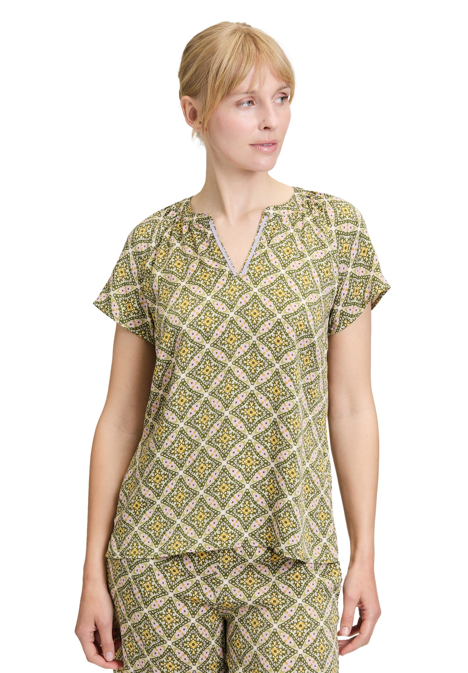 Cartoon Shirtbluse Cartoon Blusenshirt mit Muster günstig online kaufen