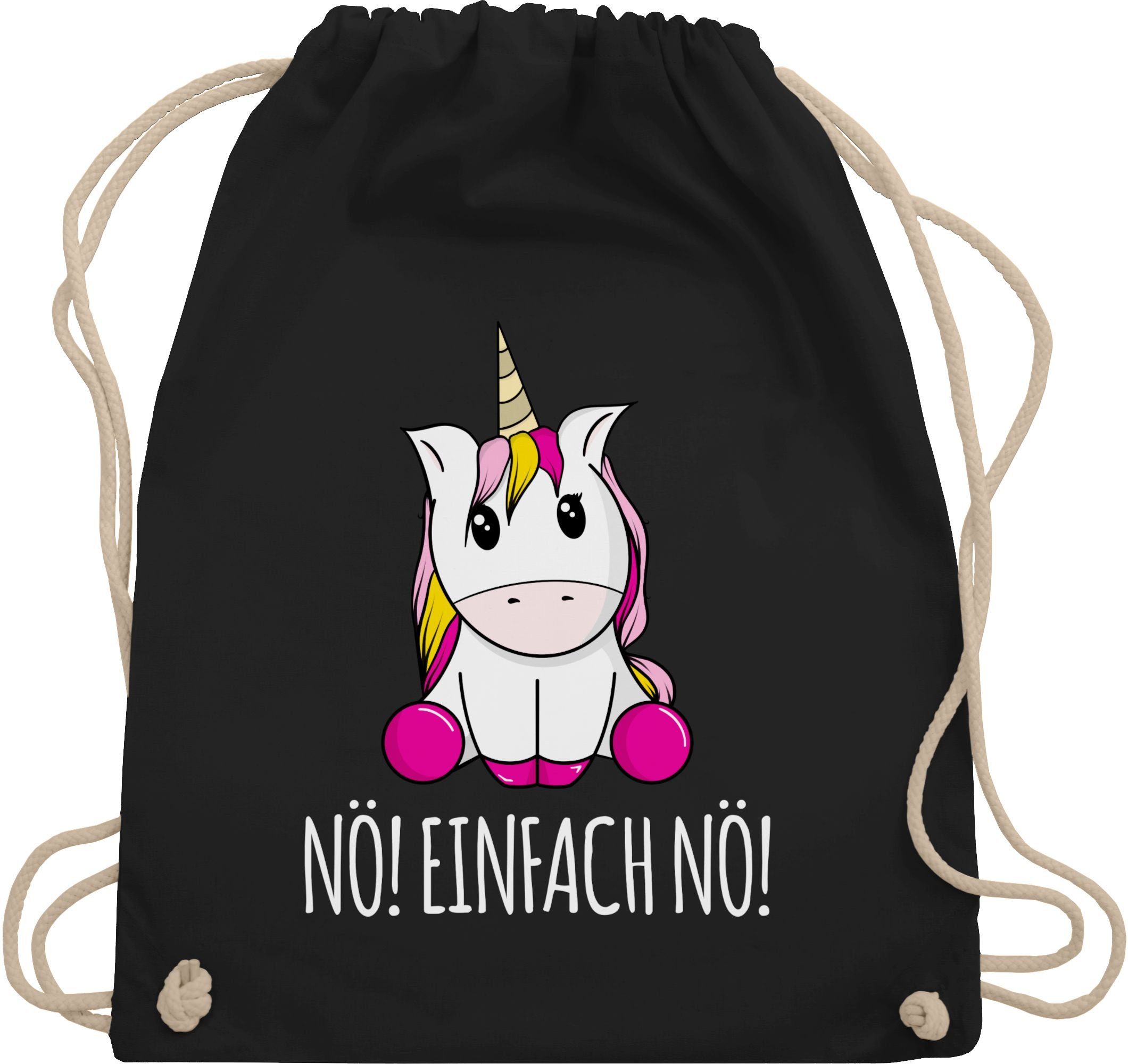 Shirtracer Turnbeutel Nö Einfach Nö Einhorn, günstig online kaufen