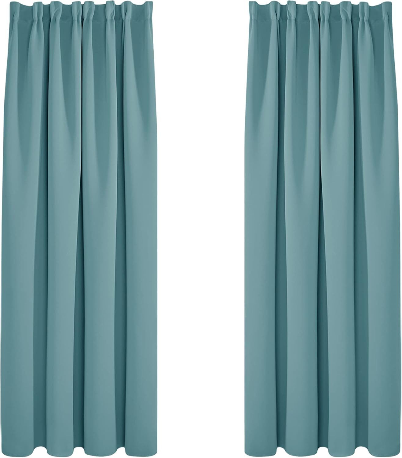 Deconovo Verdunkelungsvorhang Gardinen mit Kräuselband Blickdicht Vorhänge günstig online kaufen