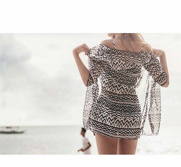 FIDDY Bandeau-Bikini Damen-Badeanzug dreiteilig Strand sexy Binden Taille rückenfrei Bikini