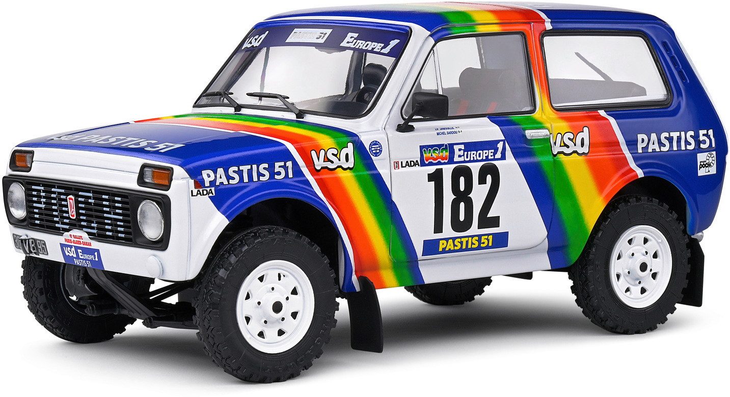 Modellauto Modellauto Maßstab 1:18 Lada Niva Paris-Dakar #182 1984 weiß S1807305