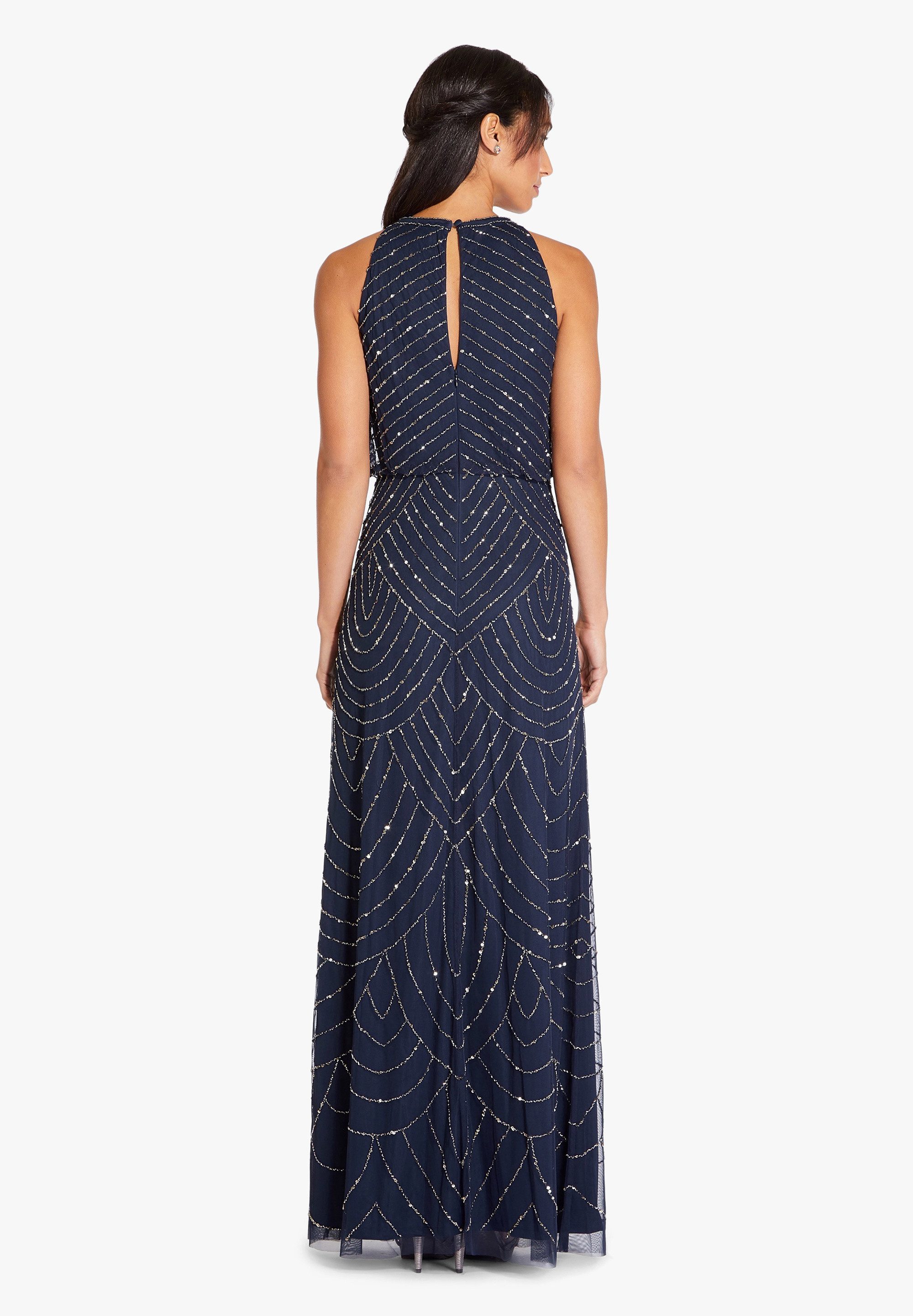 Adrianna Papell Abendkleid Beaded Halter Long Dress Tailliert, figurbetont, elegant – Bild 3 von 5