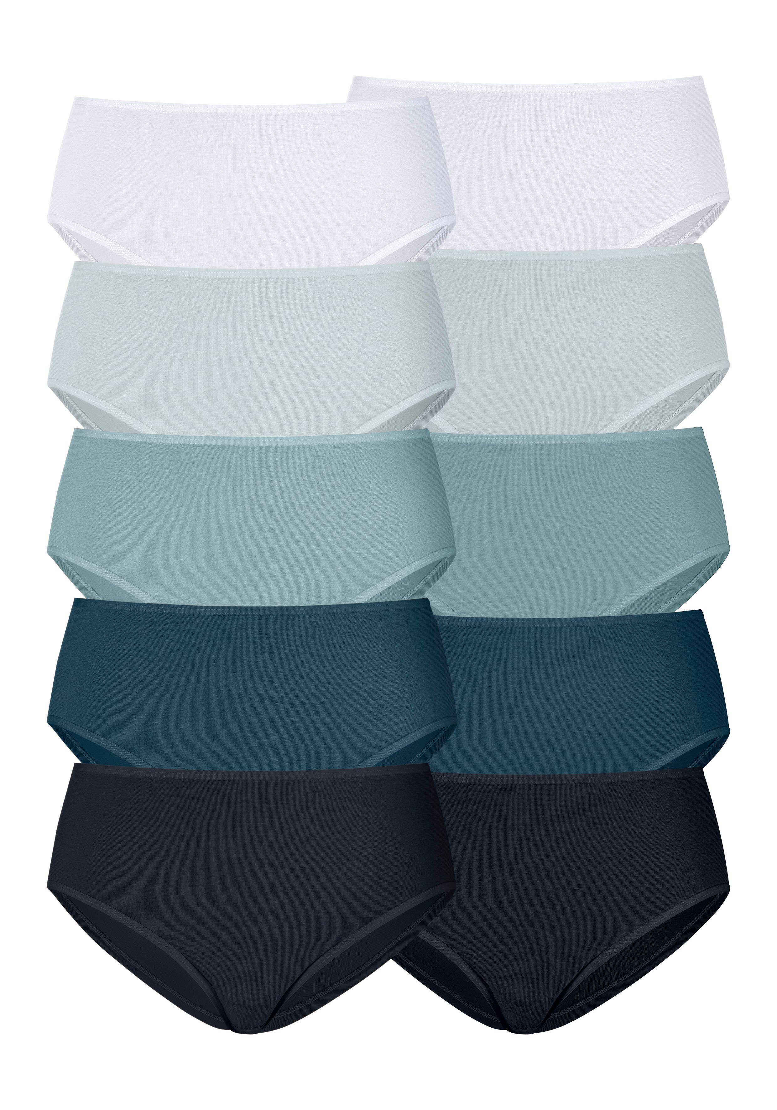 petite fleur Hüftslip (10er-Pack) aus elastischer Baumwolle