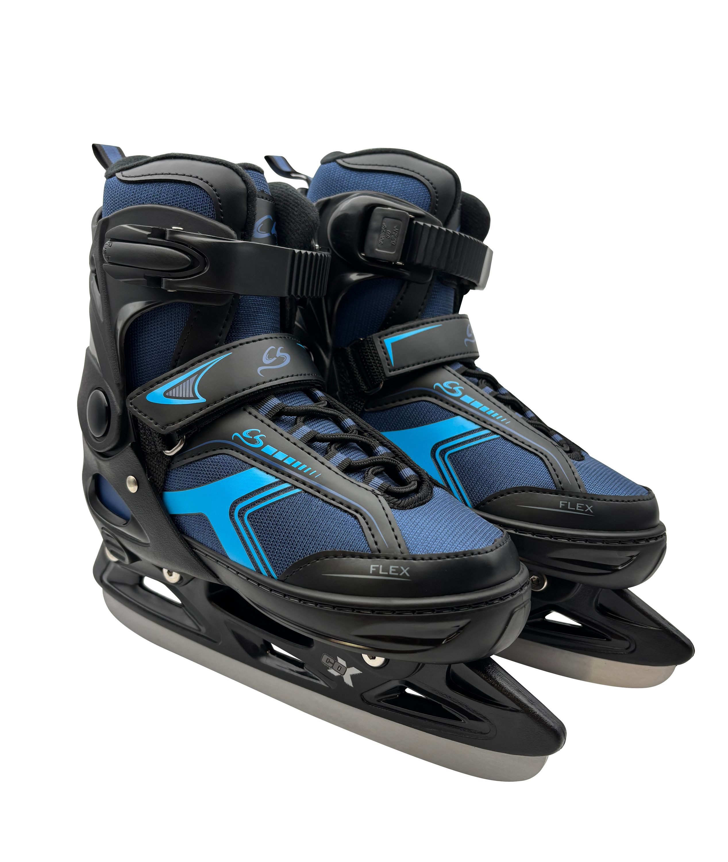Cox Swain Schlittschuhe POLAR – größenverstellbar, Softboot – Blue – M (37-40), Verstellbare Schlittschuhe mit Edelstahlkufen – Bild 2 von 5