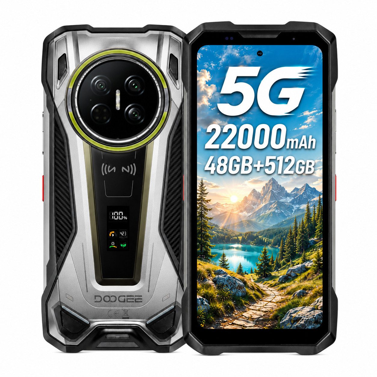 DOOGEE Doogee VMAX2 5G Outdoorhandy,Dimensity 8300,200MP 22000mAh,120Hz Smartphone (200MP MP Kamera)