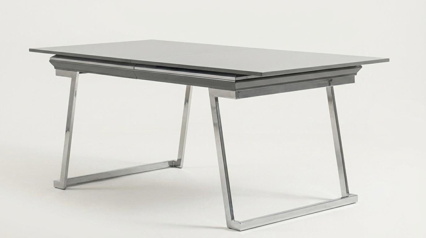 JVmoebel Esstisch Moderner rechteckiger Tisch in Silber für Wohnzimmer, bequem und prakt, Made in Europa