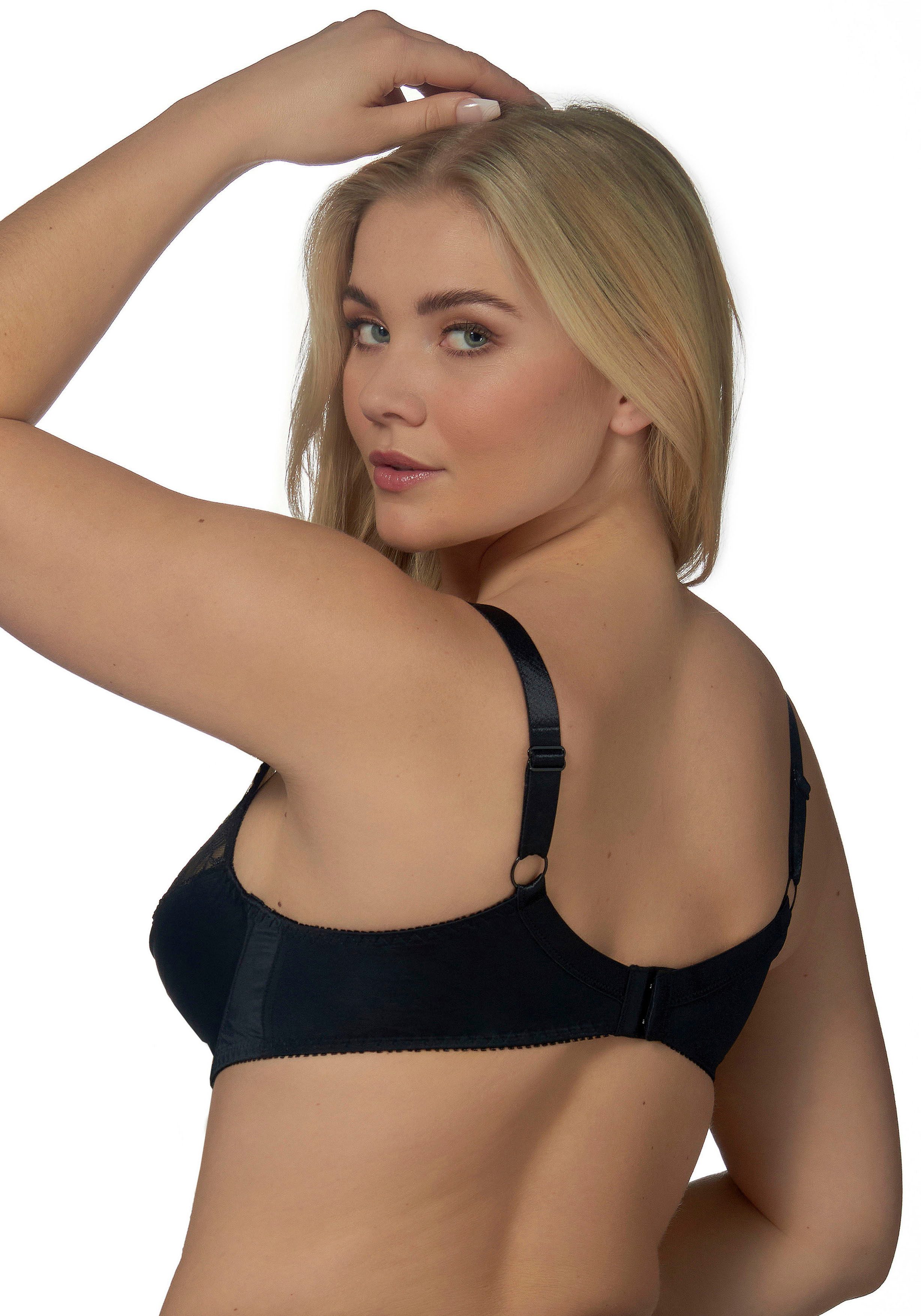 Elbrina Bügel-BH verstellbare Träger, ohne Schale, mit Bügel, mit Spitze, mit Schleife