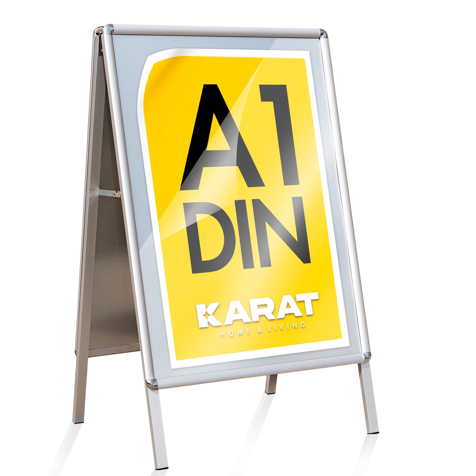 Karat Standtafel Kundenstopper, Beidseitig für 2 Plakate, Format: A1