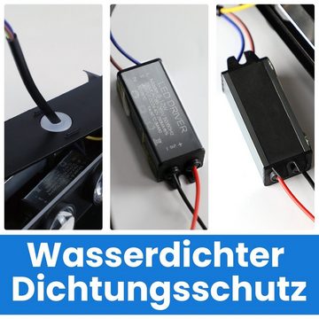 ZMH LED Wandleuchte Außenwandleuchte Schwarz Up Down 7W Wandstrahler Wand Treppenhaus, ‎Energieeffizient, LED fest integriert, 3000k, IP65 Wasserdicht Außenleuchte Flur, Hauswand Leuchten