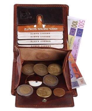 SHG Geldbörse ◊ Herren Leder Börse Portemonnaie, Brieftasche Kleingeldfach RFID Schutz