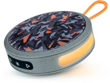 BigBen Bluetooth portabler Lautsprecher Party Nano grau orange Licht AU388251 Bluetooth-Lautsprecher