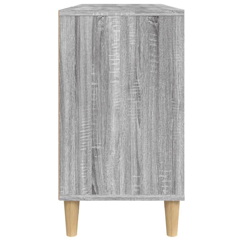 80x33x60 vidaXL (1-St) Waschbeckenunterschrank Grau Holzwerkstoff Sonoma cm Badezimmerspiegelschrank