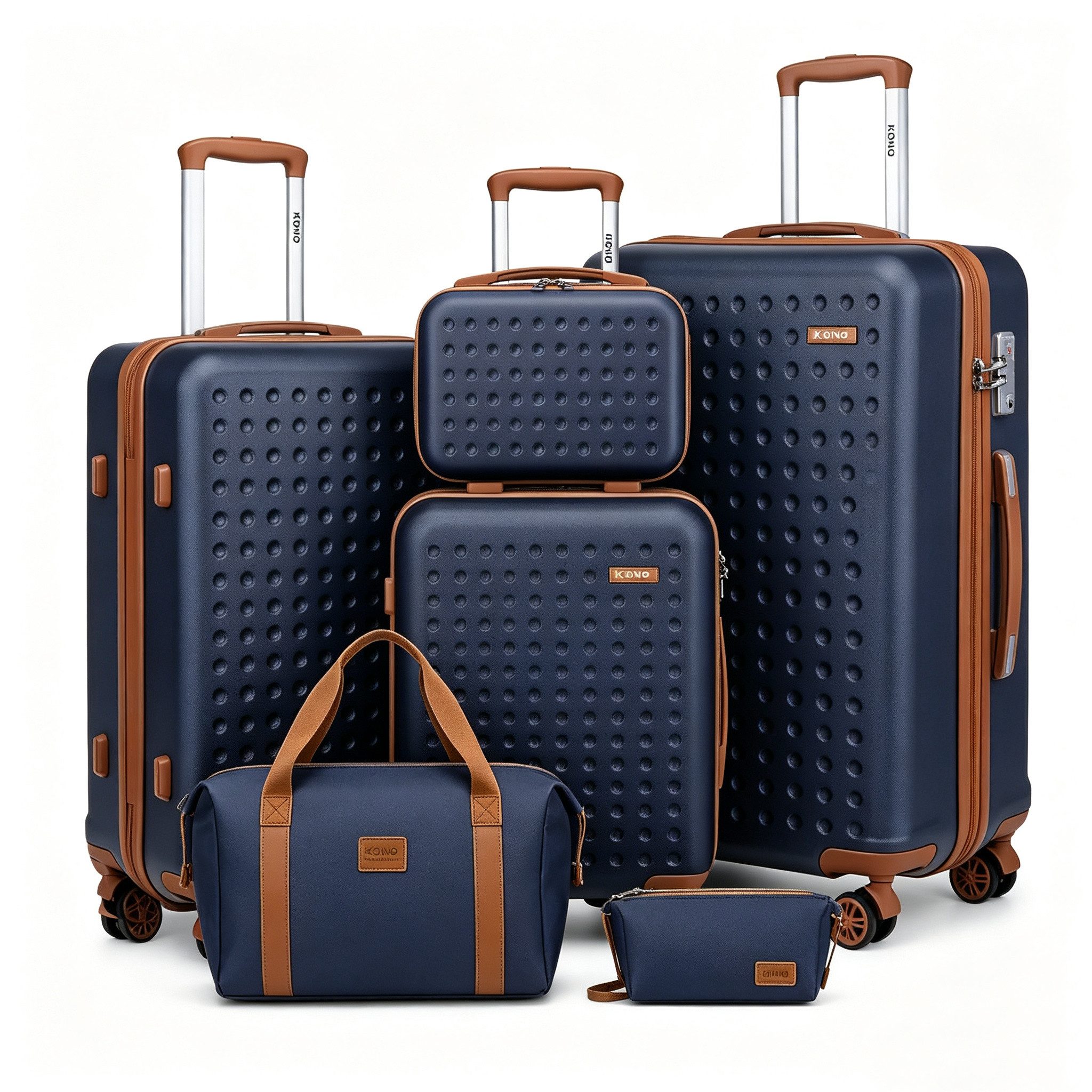 KONO Koffer Hartschalenkoffer Reisekoffer Trolleys 100% ABS Handgepäck Koffer