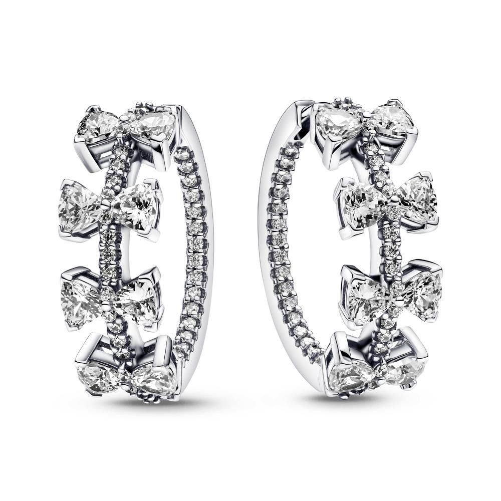 Paar Creolen PANDORA Schleifen Creolen für Damen aus 925er Silber, Timeless
