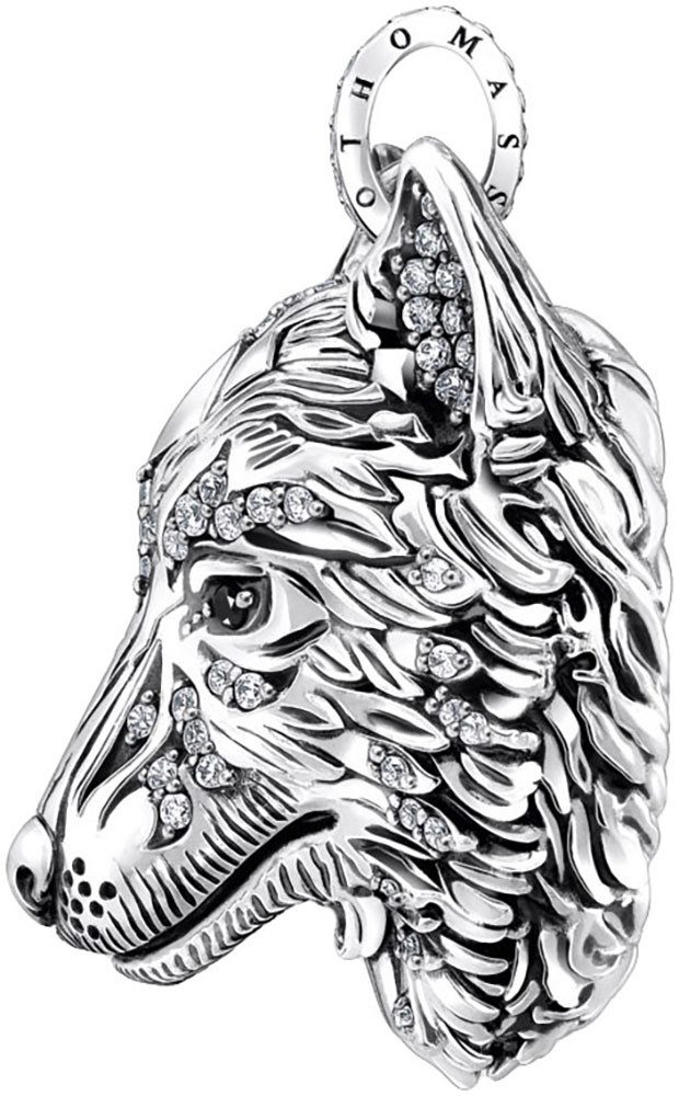 THOMAS SABO Kettenanhänger Wolfs-Gesich...