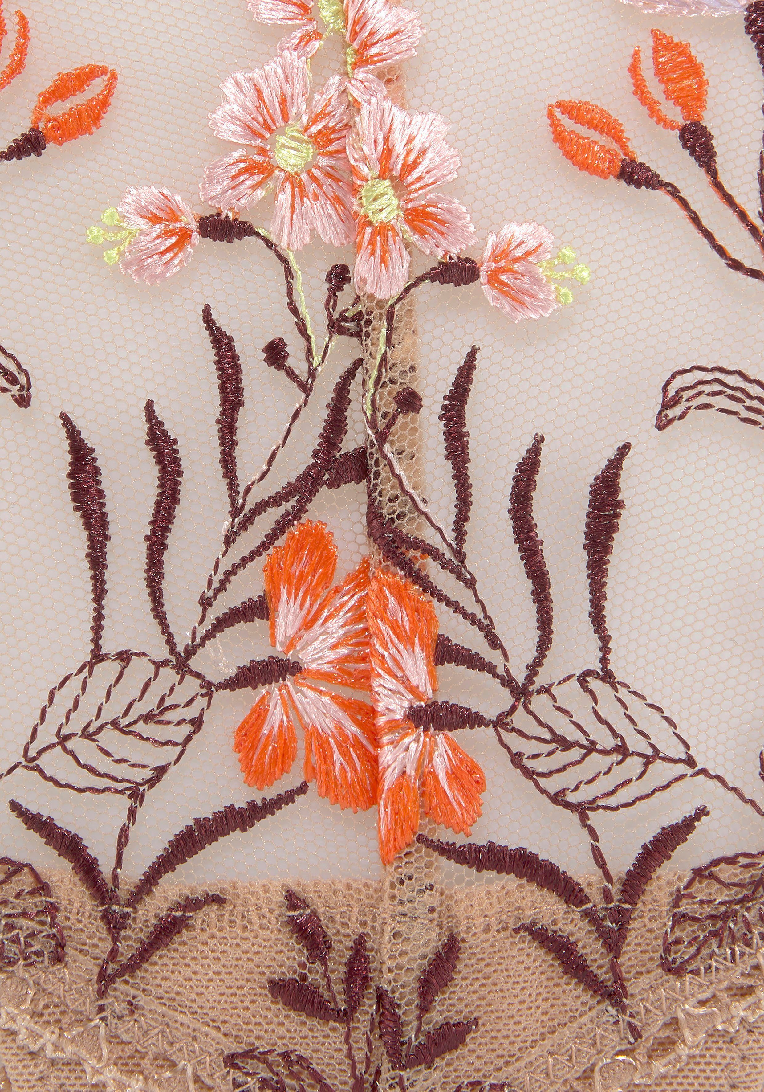 Stickereispitze Maria aus Blumen LASCANA Stringpanty mit toffee-bunt bunten