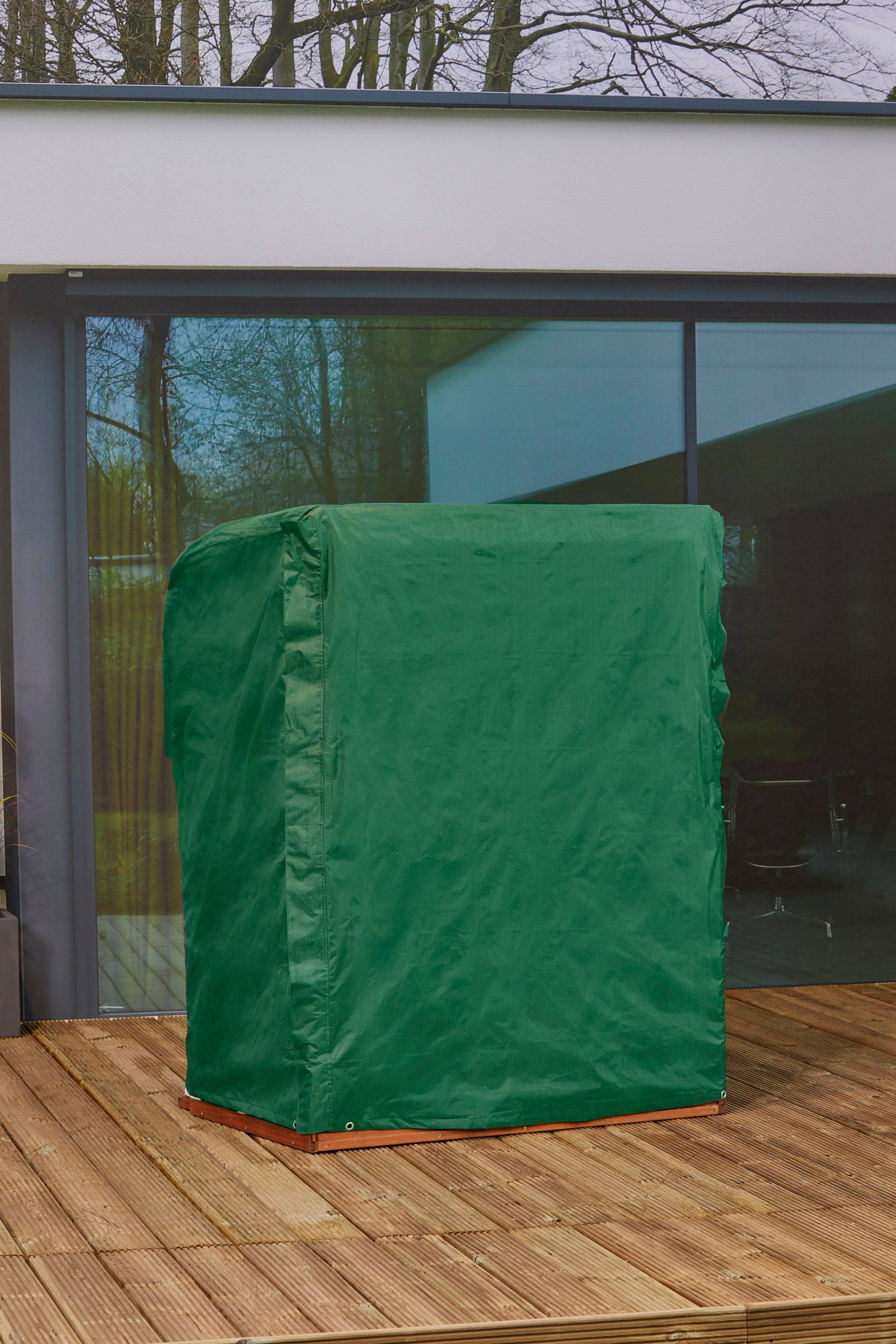 winza outdoor covers Strandkorb-Schutzhülle Premium, BxTxH: 105x105x160/135 cm, Wasserdicht, 100 % recycelbar, grün