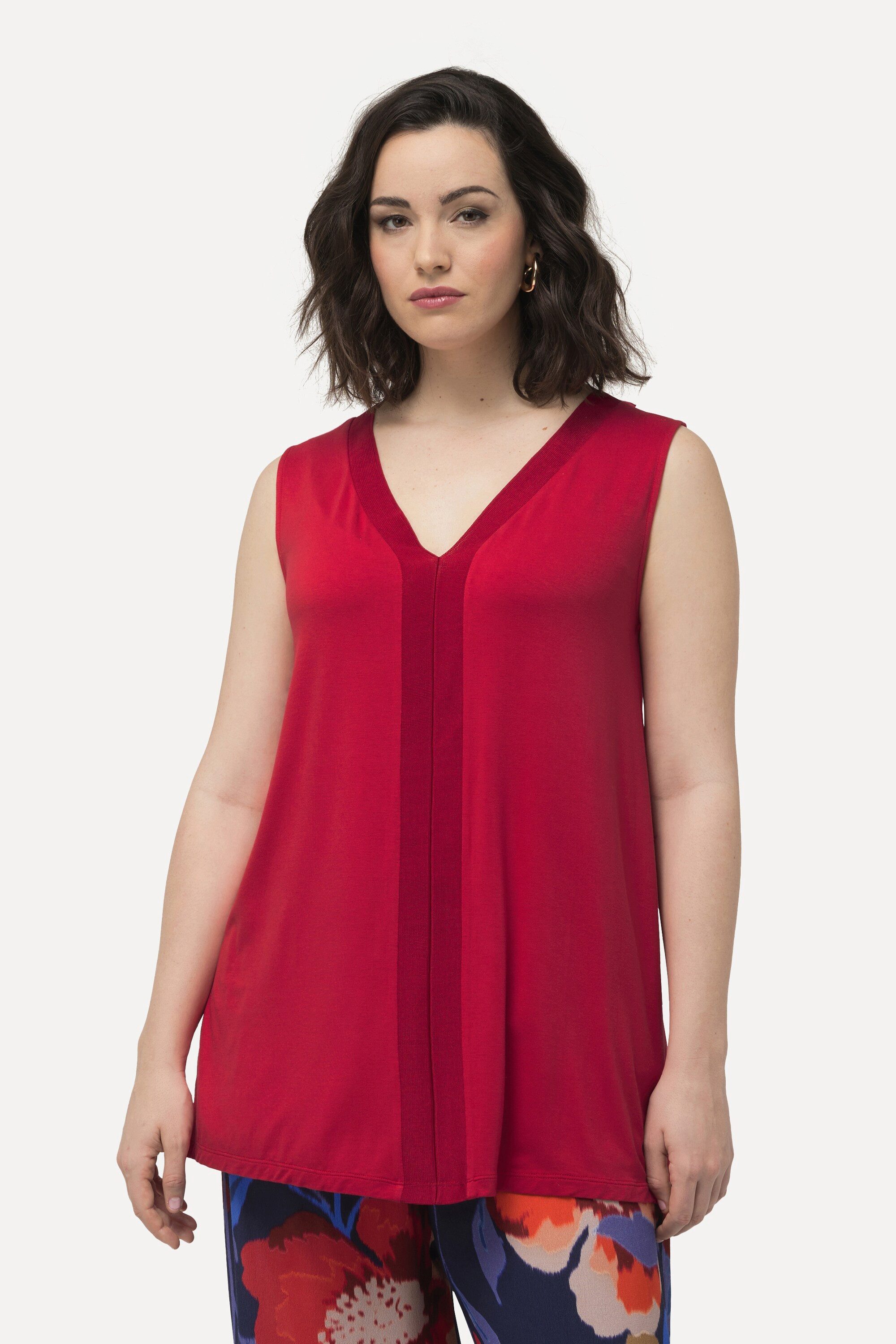 Ulla Popken Longtop Top Strickblende A-Linie günstig online kaufen