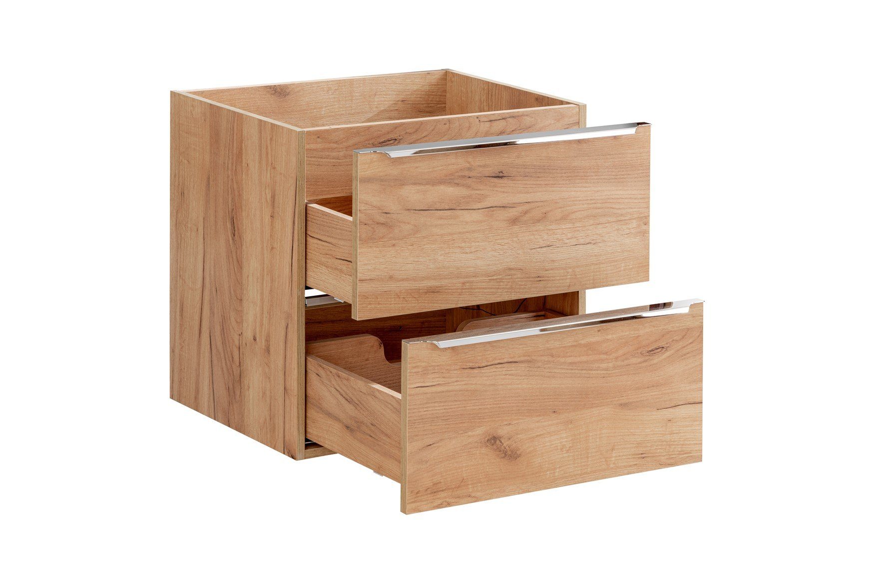 Fun Möbel Badmöbel-Set 6-tlg Badezimmerset PERUGIA Gold Eich inkl. Waschbecken, (Set, 6-St., 2 x Unterschrank, Waschbecken, Hängeschrank, 2 x LED-Spiegelschrank), Schubladen und Türen mit Soft-Close-System, Spiegelschrank inkl. LED