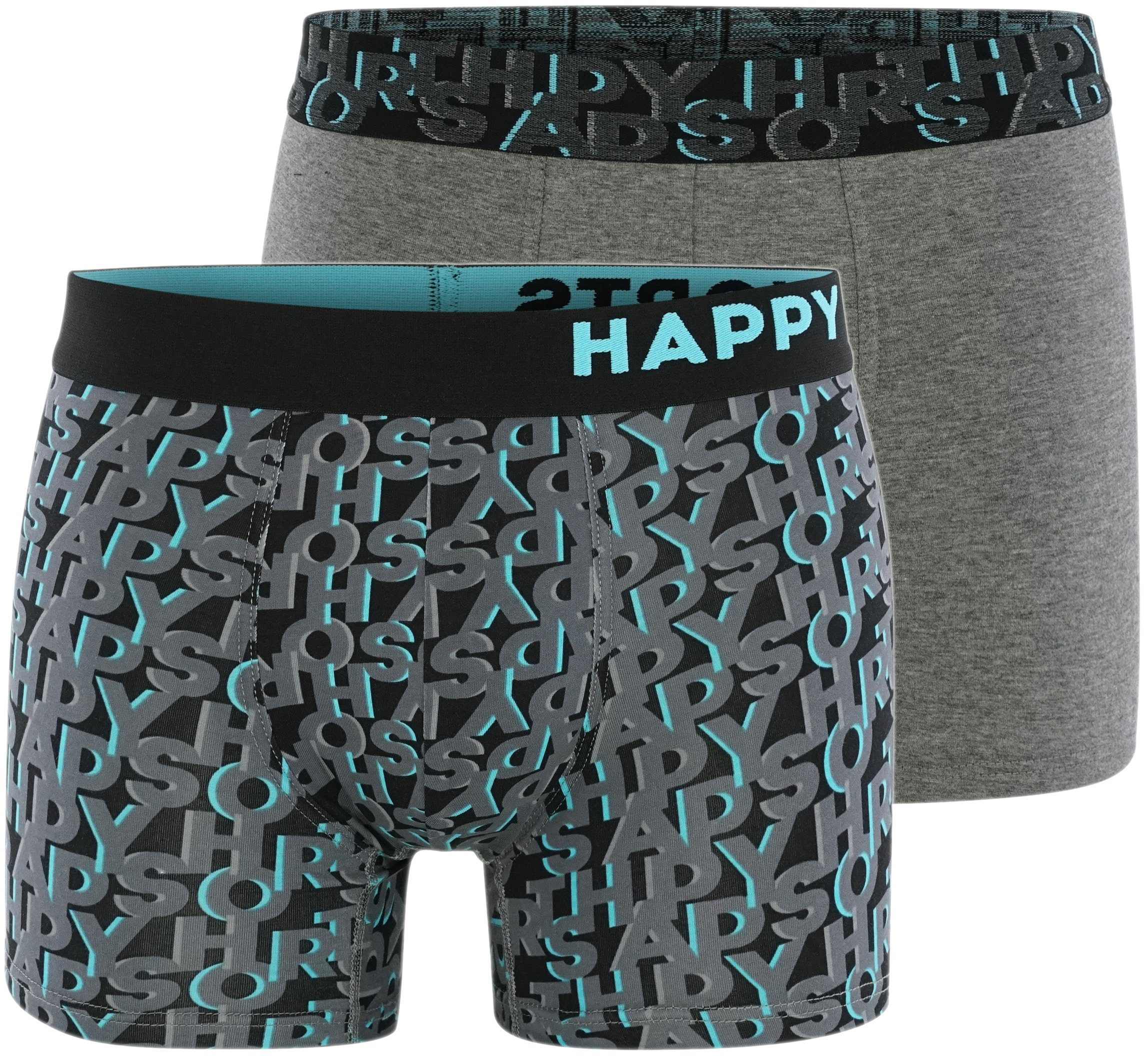 Letters SHORTS HAPPY Trunks (2-St) 2-Pack Happy Retro Pants
