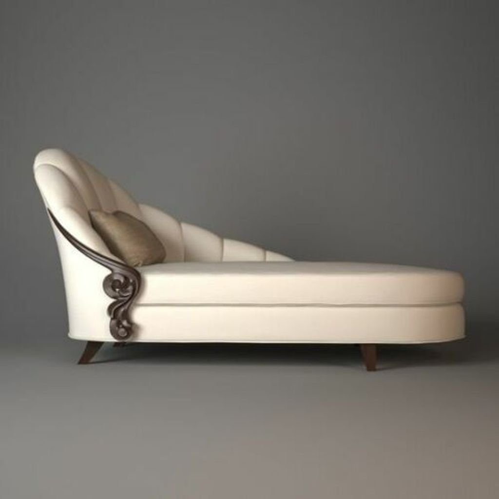 JVmoebel Chaiselongue Weiße Chaiselongue Elegante Liege Italienische Möbel Liegen Holz, Made in Europe