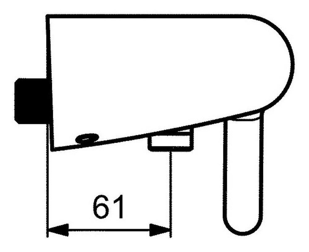 Thumbnail - HANSA Duscharmatur Hansadesigno Style Einhand-Brause-Batterie (G1/2) für Wandaufbau