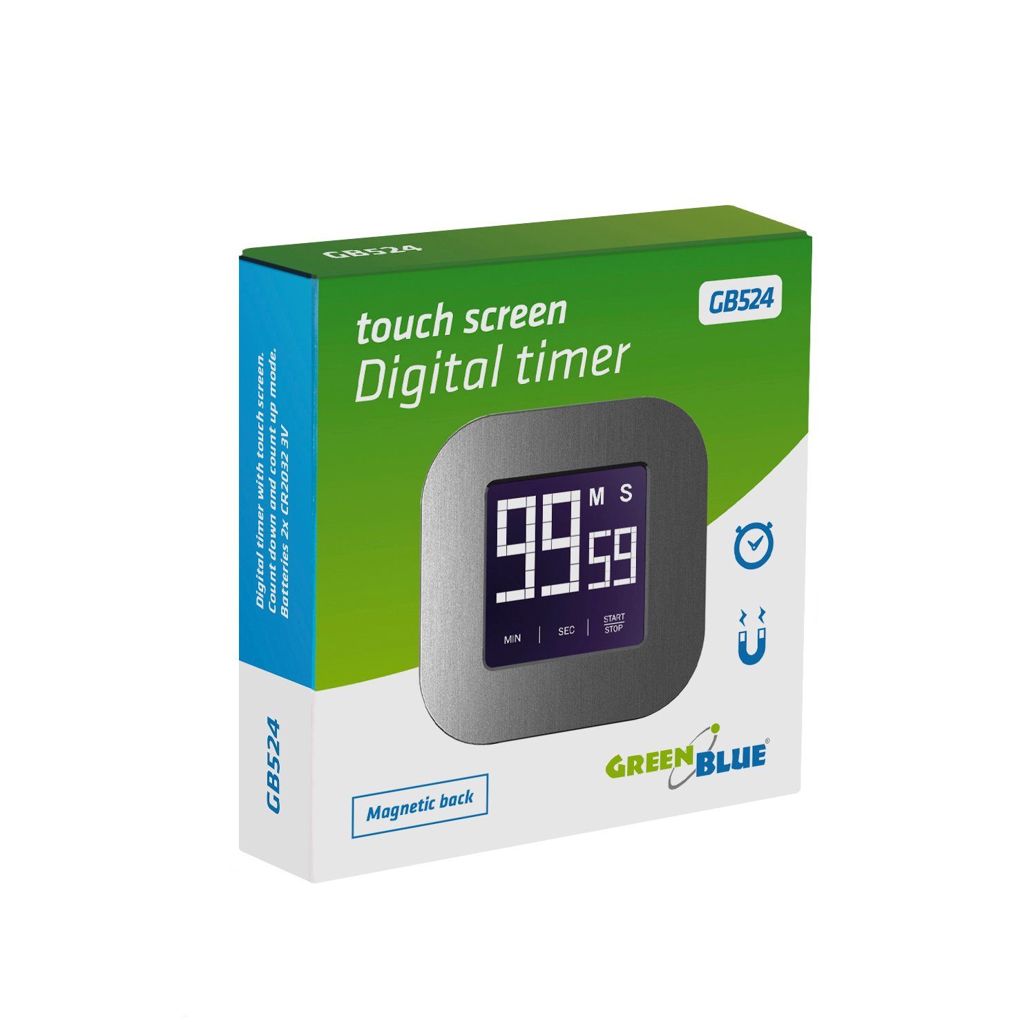 Timer GreenBlue GB524 Küchentimer Touchscreen Digitaler