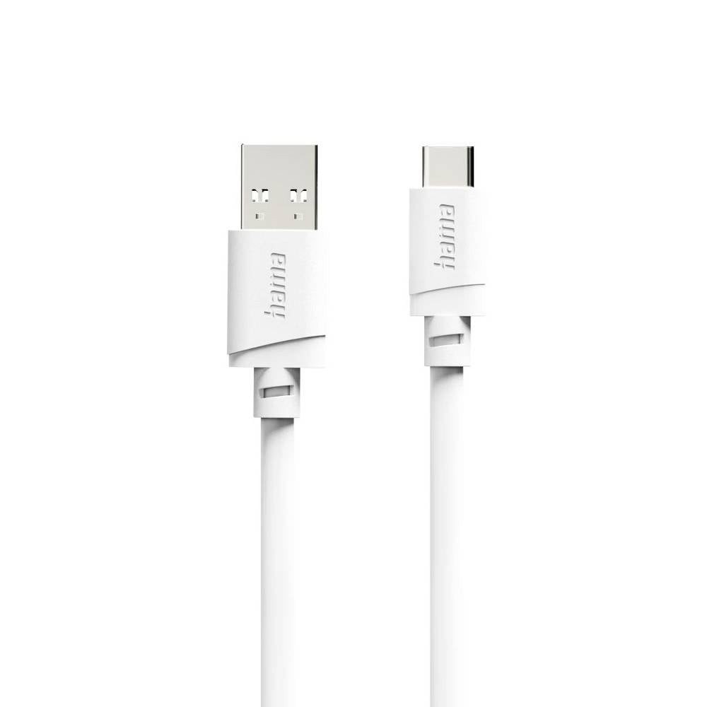 Hama USB-Ladekabel USB 2.0 USB-A Stecker, USB-C® Stecker 2 m Weiß 00201813 USB-Kabel
