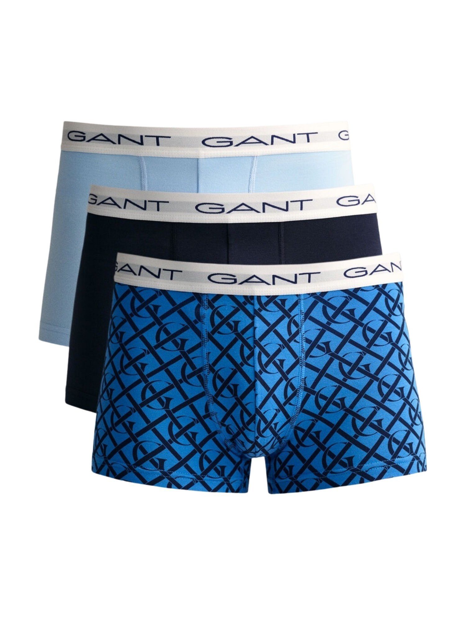 Gant Boxershorts Unterhose MONOGRAM TRUNK 3er Pack PRINT G