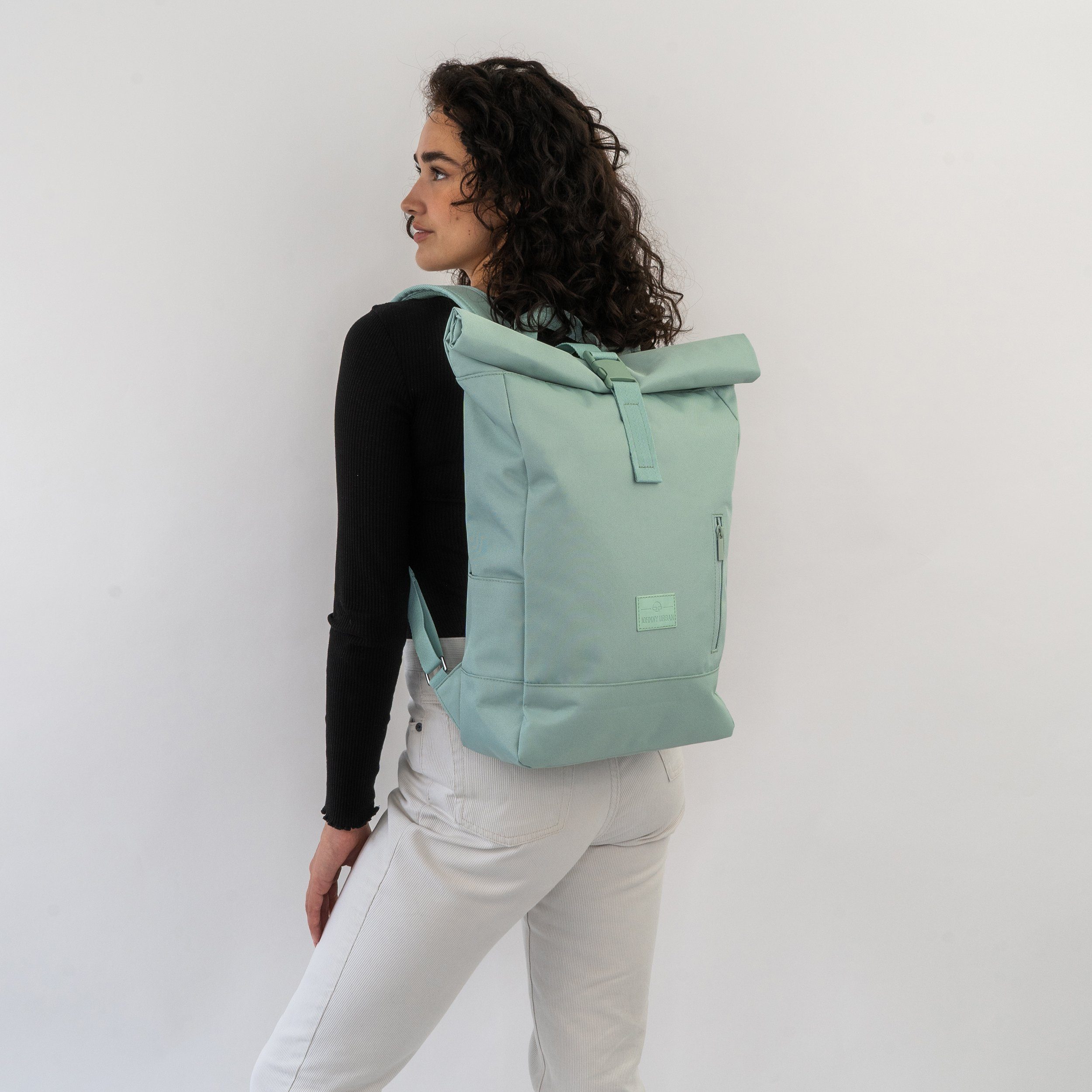 Johnny Cityrucksack Rolltop Laptop Fach, Robin Wasserabweisend mint Herren, Medium, Urban Damen