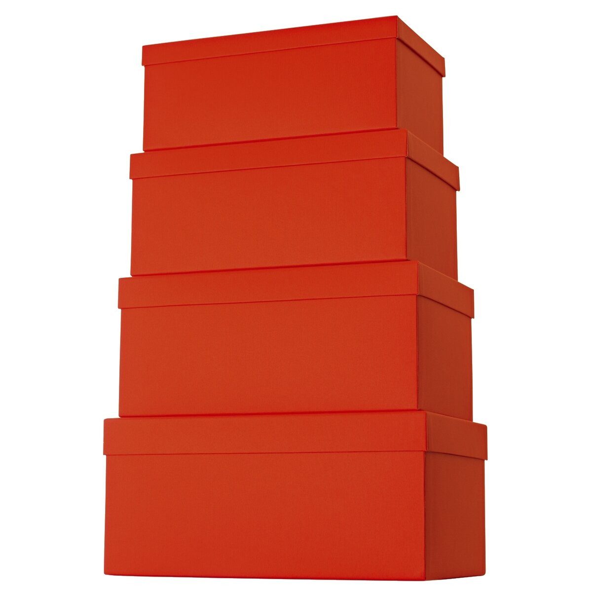 stewo Versandkarton Geschenkkarton One Colour - 4 tlg. hoch rot.
