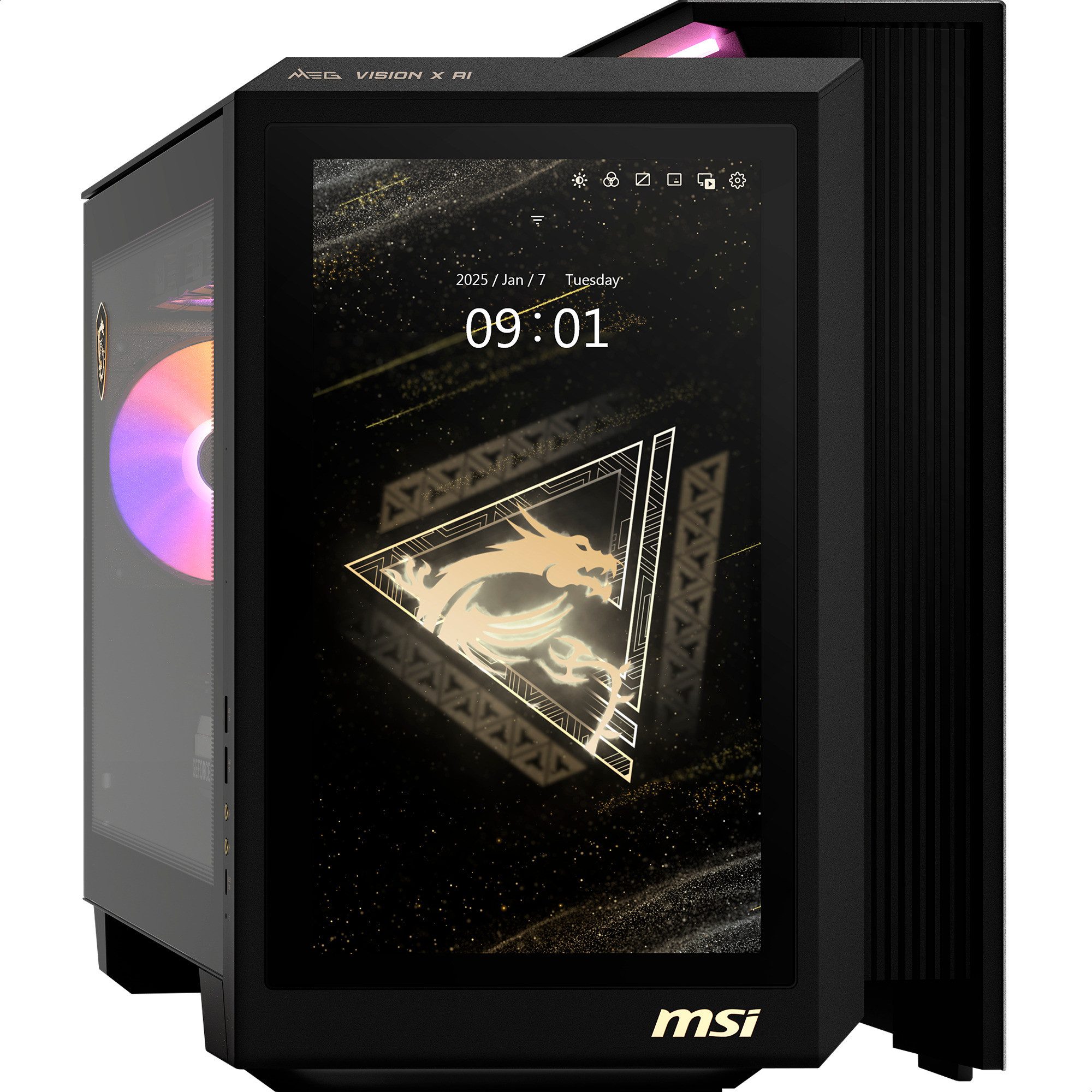 MSI MSI MEG Vision X AI 2NVV9-285AT, Gaming-PC, PC (Intel Core Ultra 9, NVIDIA GeForce RTX 5080, 64 GB RAM)