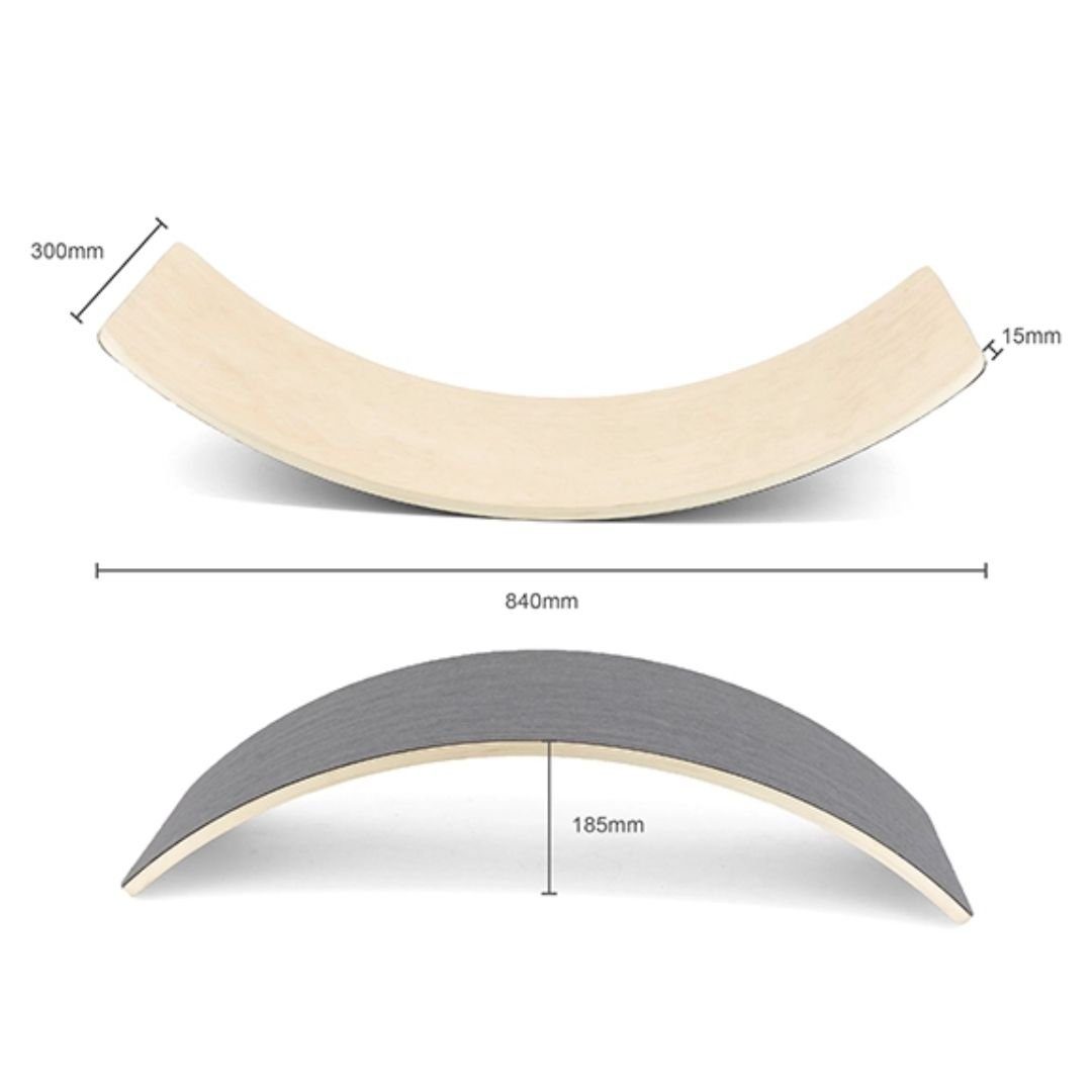 Board suebidou mit Zugseil Balanceboard aus Curve Balanceboard Holz