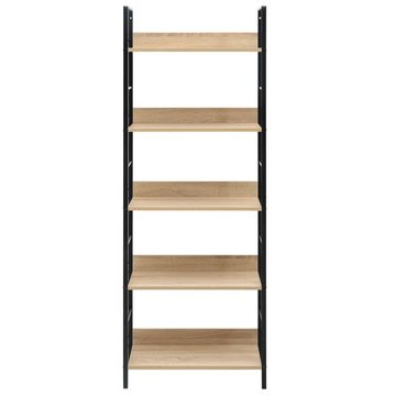 furnicato Bücherregal 5 Regalböden Eiche 60x27,6x158,5 cm Holzwerkstoff