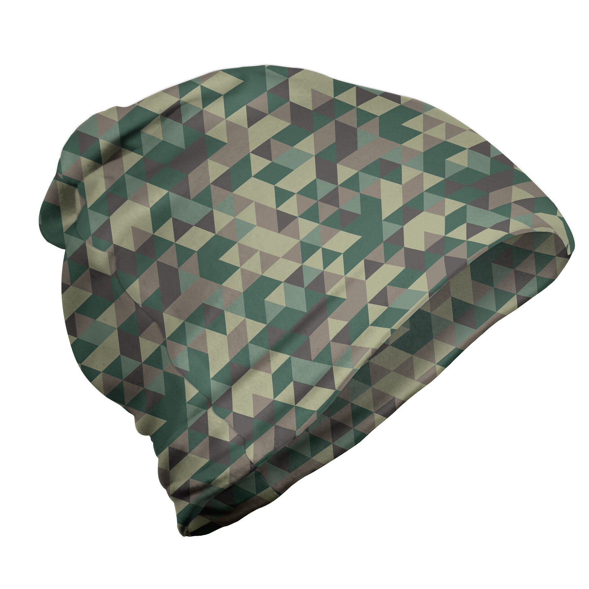 Abakuhaus Beanie Wandern im Freien Khaki Triangular Camo Influence Kunst