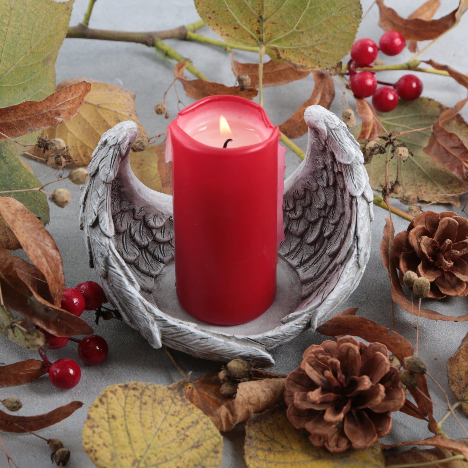 Logbuch-Verlag Dekofigur Grabkerzenhalter Engelsflügel groß 13,5 cm wetterf günstig online kaufen