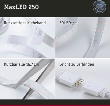 Paulmann LED-Streifen MaxLED 250 Basisset Smart Home Zigbee IP44 15W 600 600lm, 1-flammig, 3m, RGBW, beschichtet