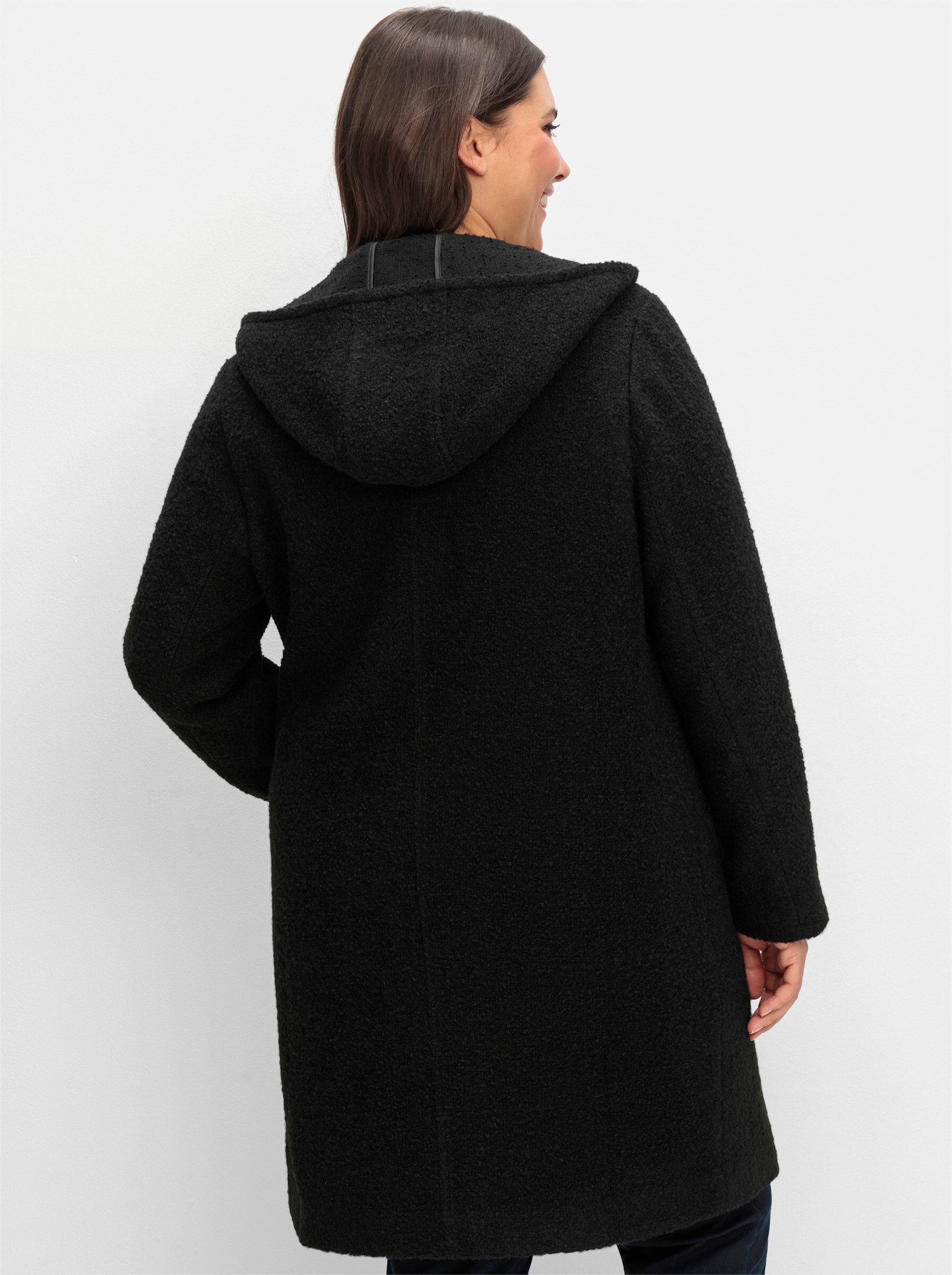 Sheego Langmantel Kurzmantel . in kuscheliger Bouclé-Qualität günstig online kaufen