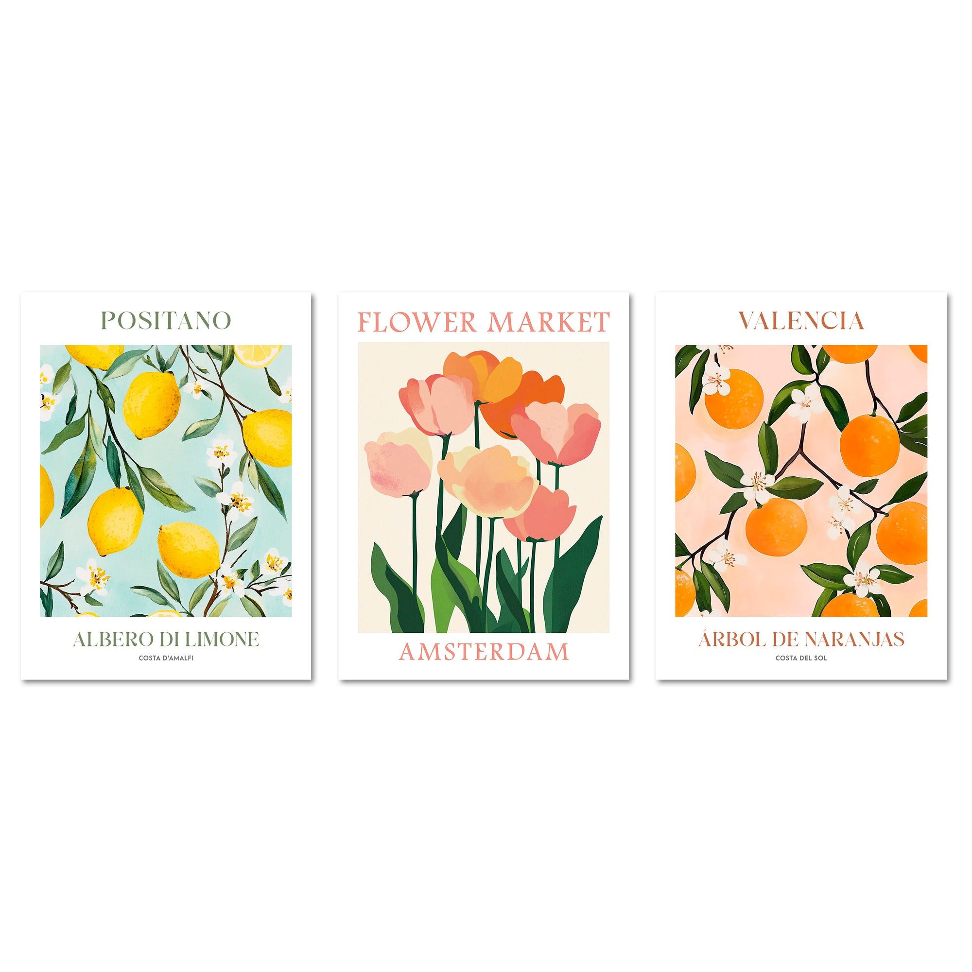 ARTFAVES Зображення-Collage Плакат Set - Dopamine Trio 2 - 3 Deko Wandbilder Abstrakte Kunst, past, (Wandbilder modern, 3 St)