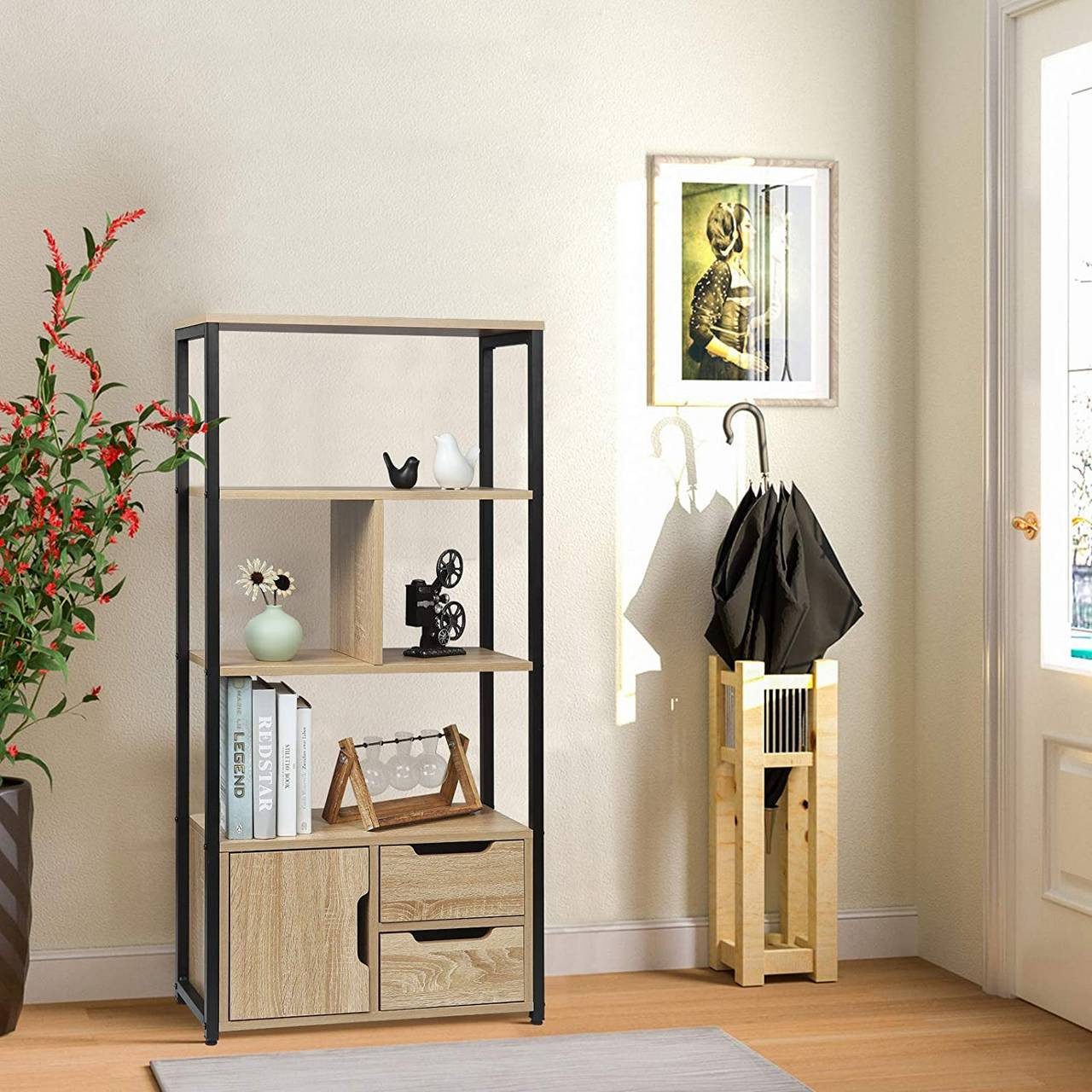 Woltu Bücherregal, 1-tlg., Standregal mit Schrank günstig online kaufen
