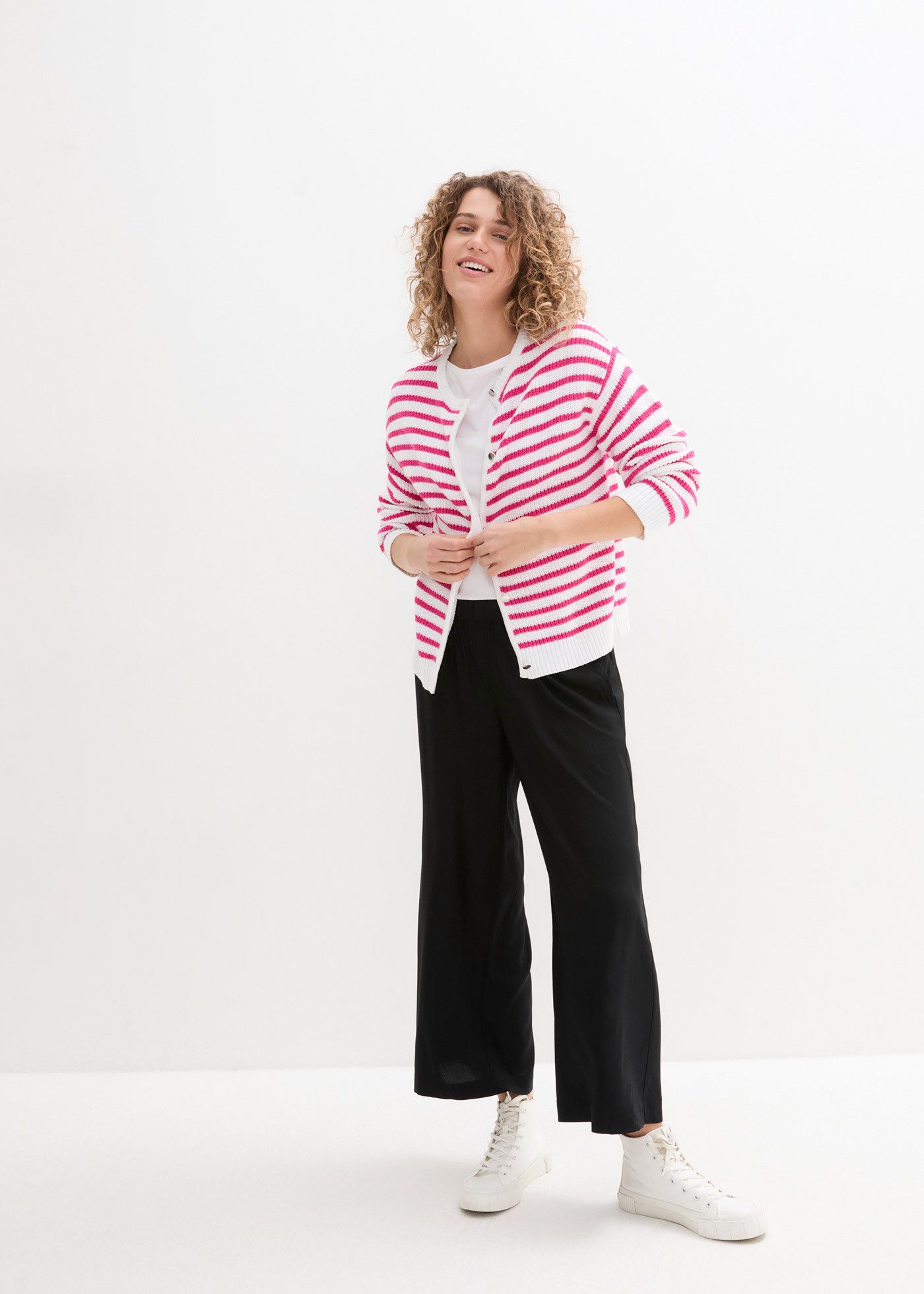 bonprix Culotte aus Viskose, mit elastischem Bund, Loose fit, weite Beinform
