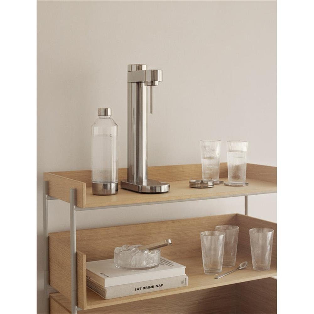 Stelton Wassersprudler Brus, in Silber, mit regulierbaren Kohlensäuregehalt