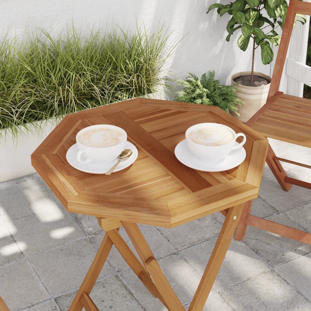 vidaXL Gartentisch 50 x 50 cm Balkontisch Tischplatte 50x50x2,5 cm Achteckig Massivholz T