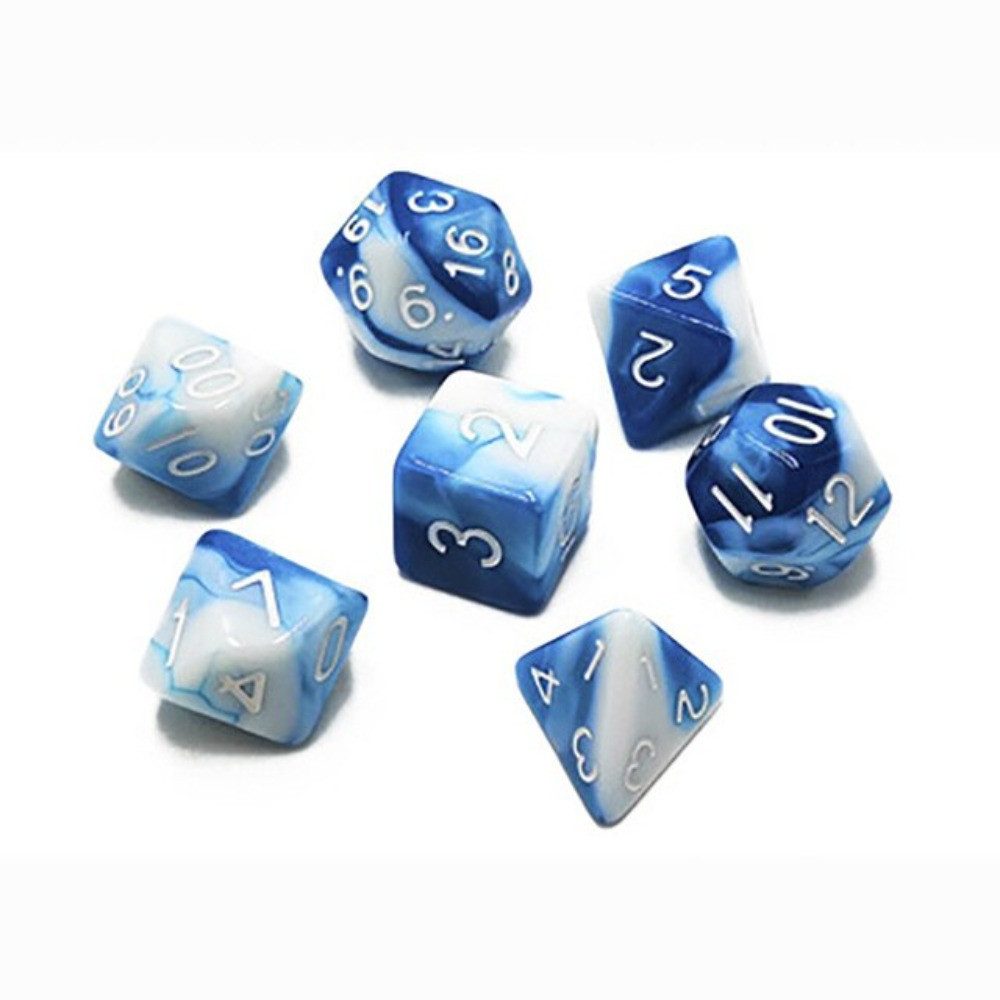 Spiel Verschiedene Würfel - 7 Stück Farbe Blau Rollenspiele