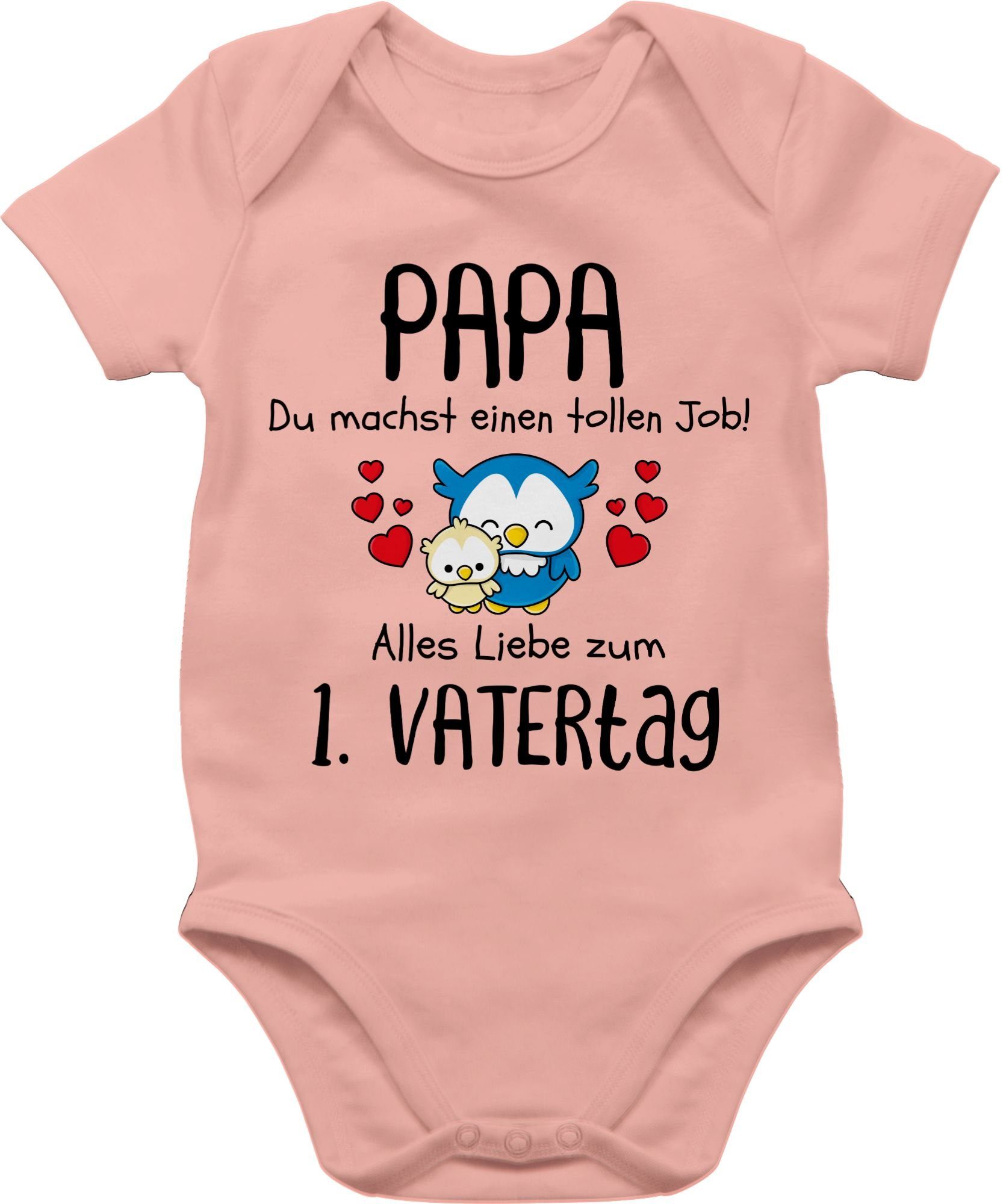 Shirtracer Shirtbody 1. Vatertag - Papa du machst einen tollen Job Geschenk Vatertag Baby