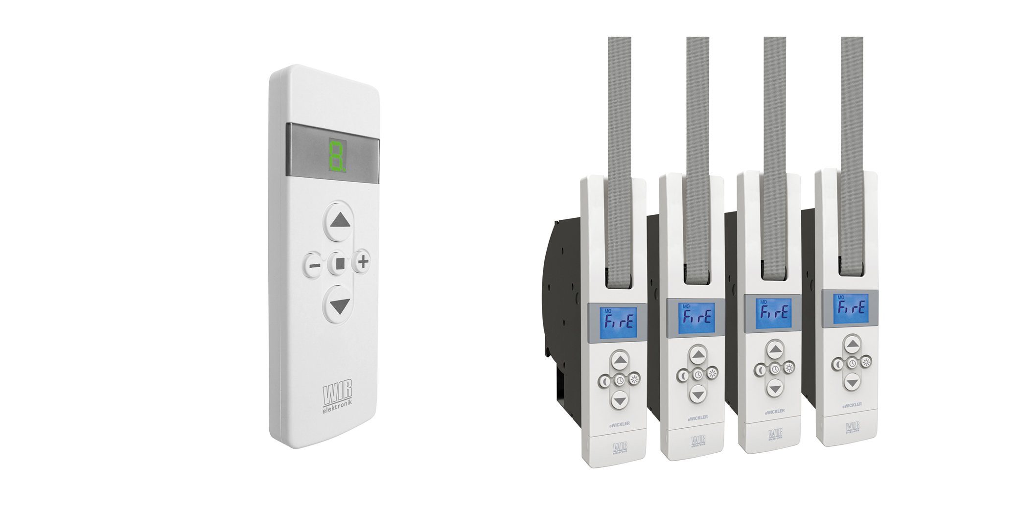 WIR elektronik Rollladenmotor eWickler Comfort eW845-F für 23mm Gurtband, mit Funk,75 kg Zugkraft, + 1x Fernbedienung FB-9